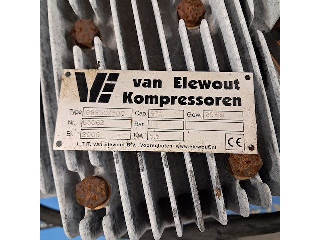 Compressor, van elewout kompressoren, gb850.500, 2005 - afbeelding 6 van  9