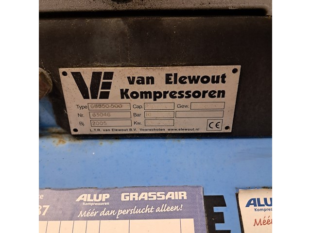 Compressor, van elewout kompressoren, gb850.500, 2005 - afbeelding 6 van  9
