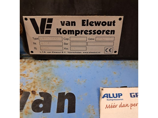 Compressor, van elewout kompressoren, gb850.500, 2005 - afbeelding 6 van  9