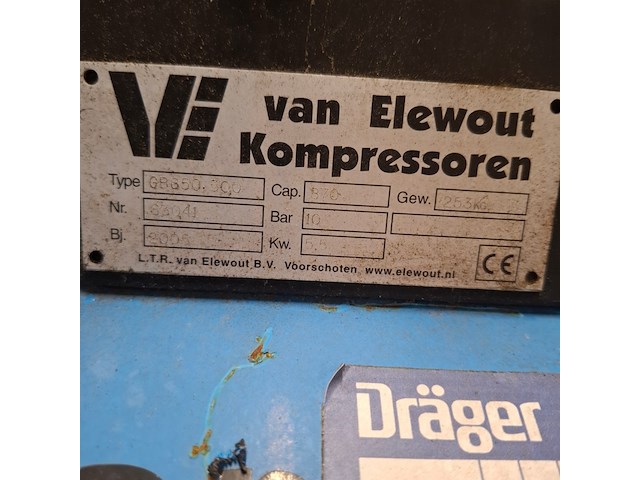Compressor, van elewout kompressoren, gb850.500, 2005 - afbeelding 2 van  8