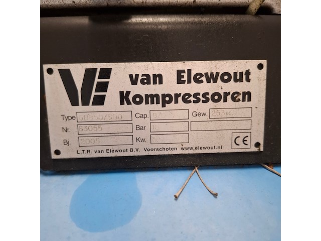 Compressor, van elewout kompressoren, gb850.500, 2005 - afbeelding 2 van  9