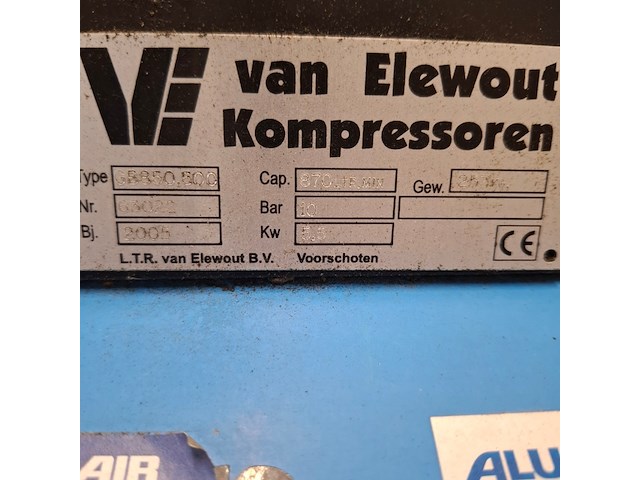 Compressor, van elewout kompressoren, gb850.500, 2005 - afbeelding 2 van  8