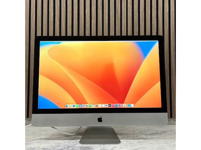Computer, apple, imac 27-inch retina 5k 2017, 3.4 ghz i5, 24gb werkgeheugen, 4gb videokaart, 1tb opslag, grijs / chroom, 2017 - afbeelding 1 van  3