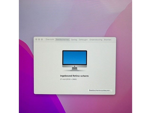Computer, apple, imac 27-inch retina 5k , 3.2 ghz i5, 32gb werkgeheugen, 2gb videokaart, 1tb opslag, grijs / chroom - afbeelding 3 van  5