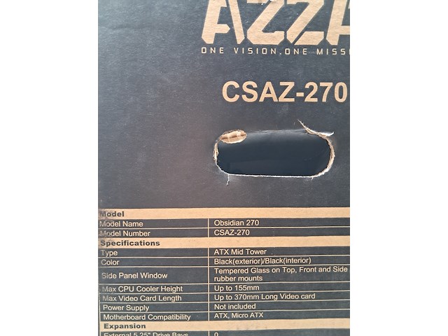 Computer behuizing, azza, scaz-270 - afbeelding 3 van  6