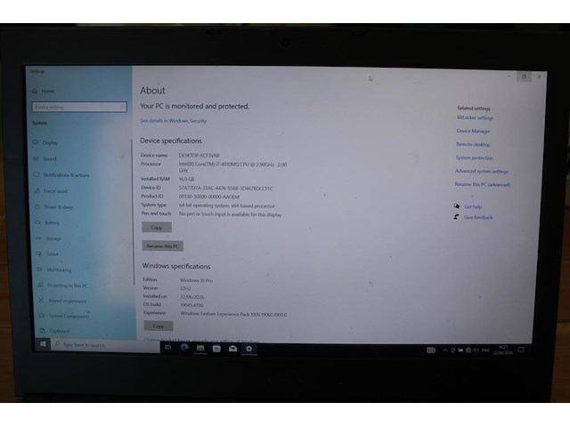 Computer dell precision m4800 met intel core i7, 16 gb ram, 256 gb ssd. met oplader. - afbeelding 3 van  3