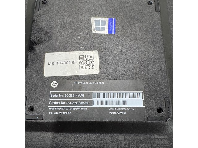 Computer hp, prodesk 400 g3 mini - afbeelding 2 van  3