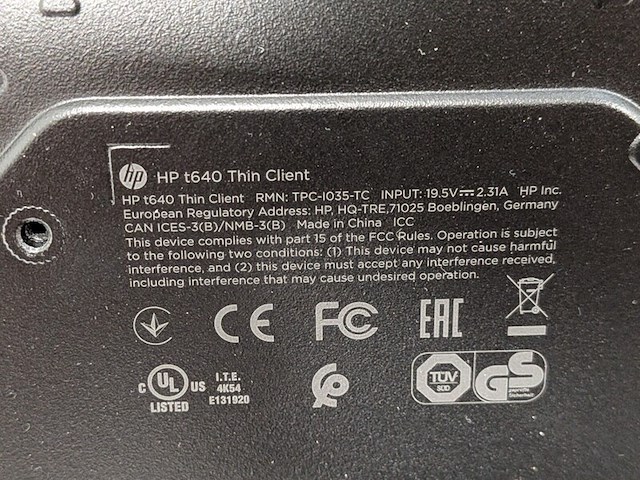 Computer, hp, t640 thin client - afbeelding 5 van  5