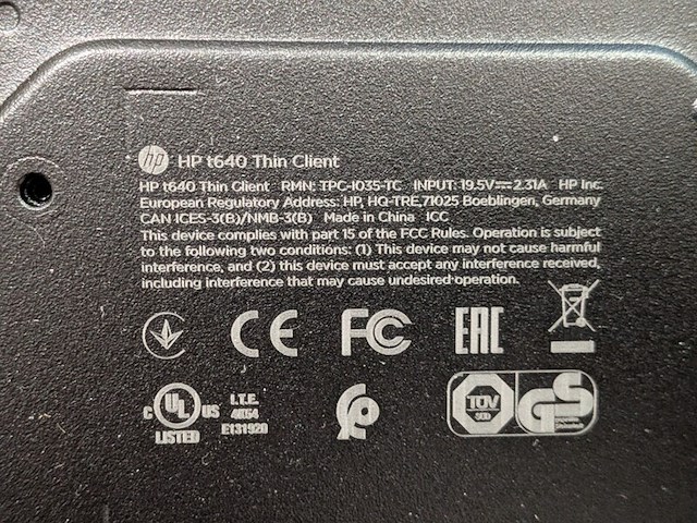 Computer hp, t640 thin client - afbeelding 5 van  6