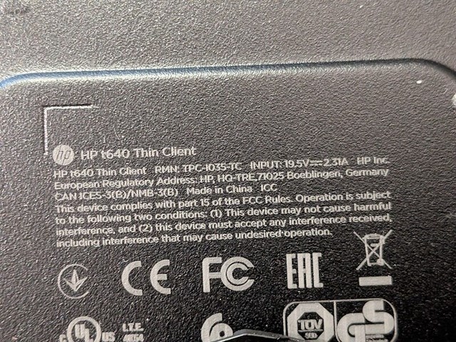 Computer hp, t640 thin client - afbeelding 4 van  5