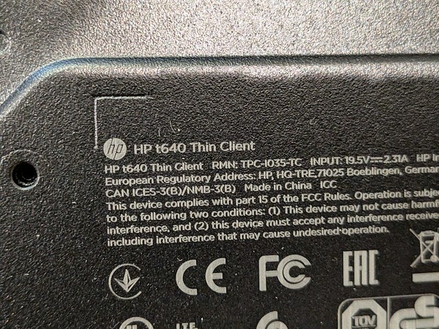 Computer hp, t640 thin client - afbeelding 4 van  4