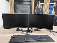 Computer met 2x full hd beeldscherm hp, elitedesk 800 g3 desktop mini - afbeelding 1 van  17