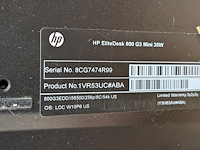 Computer met 2x full hd beeldscherm hp, elitedesk 800 g3 mini - afbeelding 5 van  9