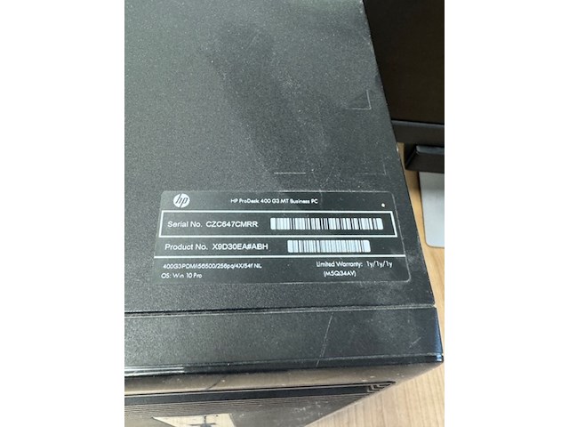 Computer met 2x monitor, hp prodesk 400 g3 - afbeelding 3 van  5