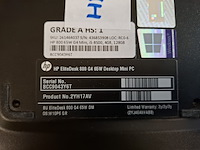 Computer met beeldscherm en toetsenbord hp, hp elitedesk 800 g4 mini, bouwjaar 2019 - afbeelding 3 van  4