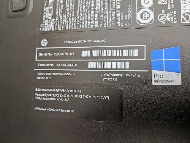 Computer met beeldscherm hp, prodesk 400 g4 - afbeelding 3 van  7