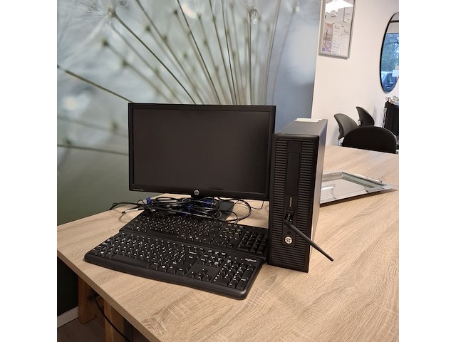Computer met monitor hp, elitedesk, core i5 vpro - afbeelding 1 van  8