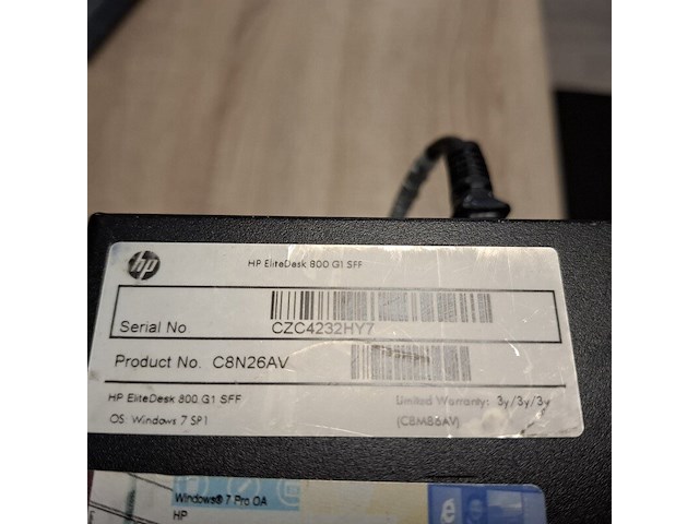 Computer met monitor hp, elitedesk, core i5 vpro - afbeelding 5 van  8