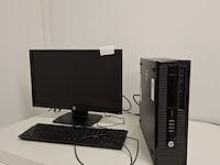 Computer met monitor hp, prodesk 400 g1 sff