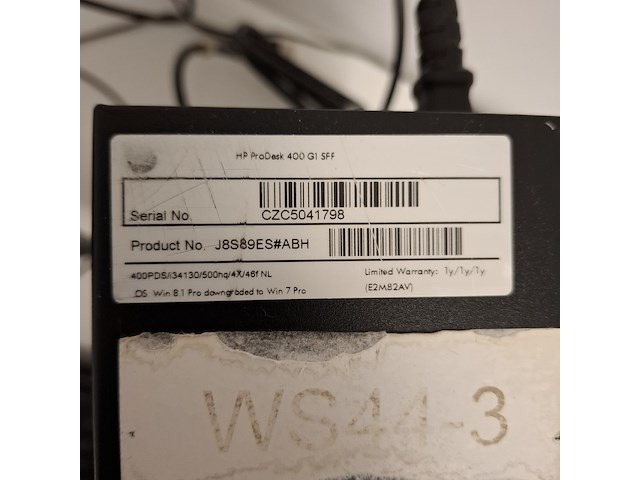 Computer met monitor hp, prodesk 400 g1 sff - afbeelding 5 van  7