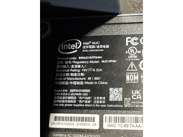 Computer met monitor intel, nuc10fnh - afbeelding 3 van  3