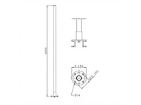 Comrod antenna vhf av8 1.7 m 2 dbi 118-144 mhz - afbeelding 1 van  5