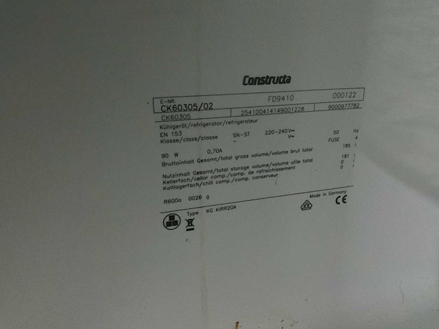 Comstructa ck60305/02 inbouw koelkast - afbeelding 5 van  5