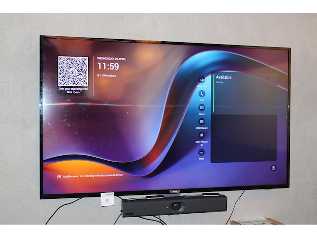 Conferentieset bestaande uit tv philips 164 cm, yealink meetingbar a20, dommel en collaboration touch panel... - afbeelding 1 van  4
