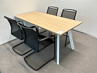 Conferentietafel met stoelen (3x) - afbeelding 1 van  8