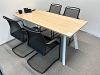 Conferentietafel met stoelen (3x) - afbeelding 7 van  8