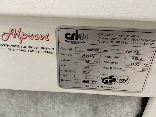 Conmed - system 5000 - cryostaat labaratorium - afbeelding 5 van  5