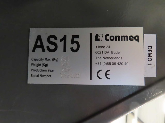 Conmeq - 2021 - as15 - mini loader elektrisch - afbeelding 15 van  20