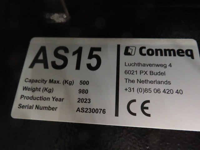 Conmeq - 2023 - as15 - mini loader elektrisch - in opbouw - afbeelding 5 van  9