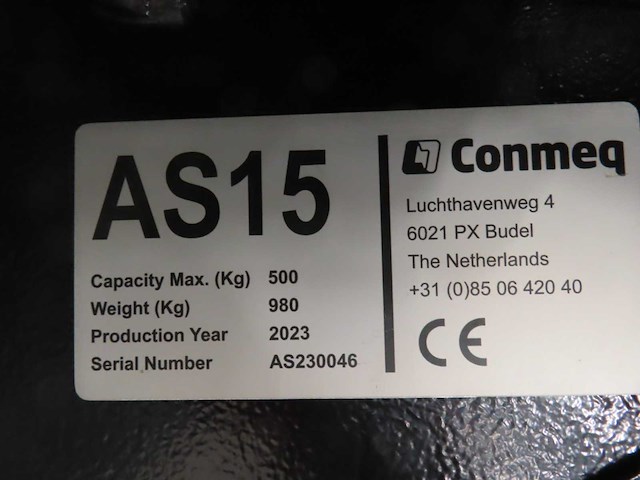 Conmeq - 2023 - as15 - mini loader elektrisch - in opbouw - afbeelding 3 van  10