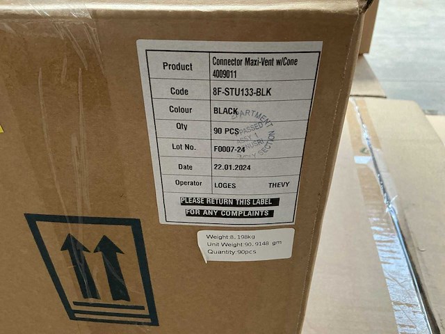 Connector maxi-vent w/cone installatie materiaal (630x) - afbeelding 2 van  3