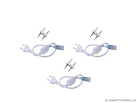 Connectoren voor neon led strip –monochroom (x10) - afbeelding 1 van  4