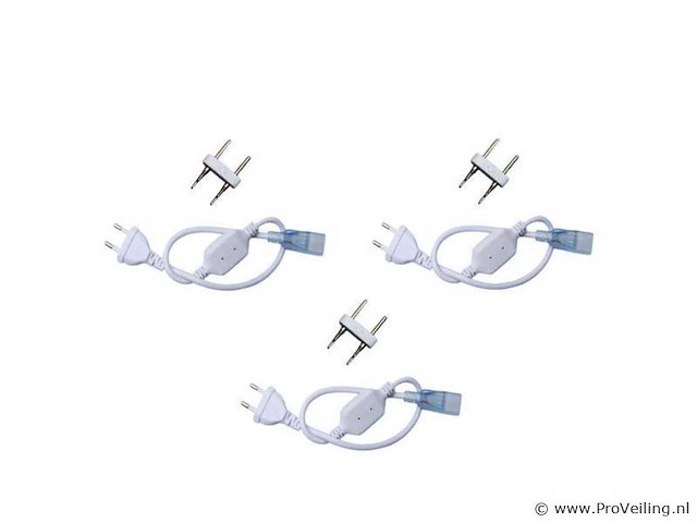 Connectoren voor neon led strip –monochroom (x10) - afbeelding 1 van  4