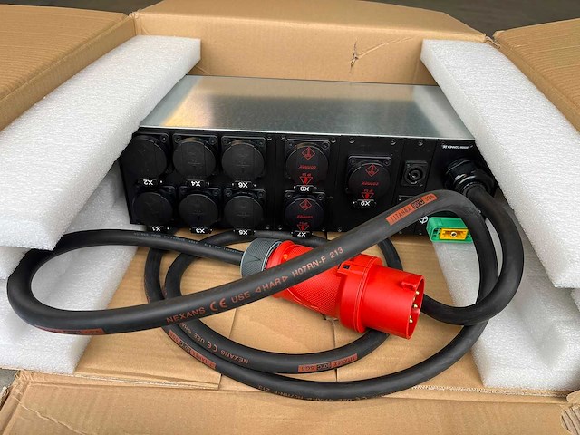 Connex - 19" stroomverdeler 32a -> 9x schuko - site power distribution board - afbeelding 2 van  4