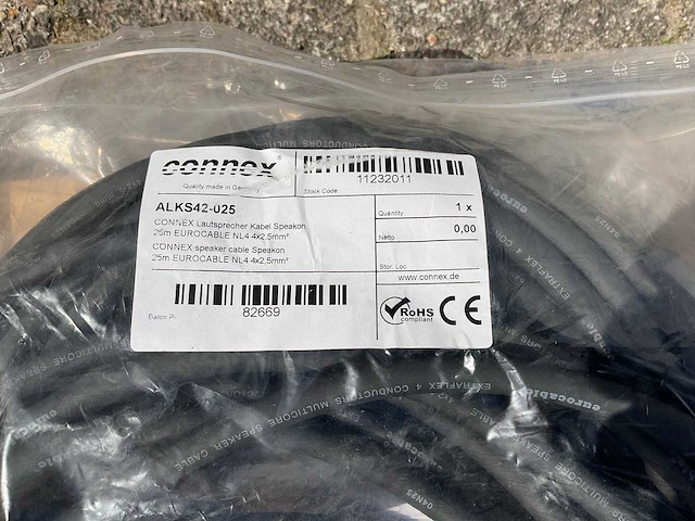 Connex nl4 speak-on kabel (2x) - afbeelding 1 van  1