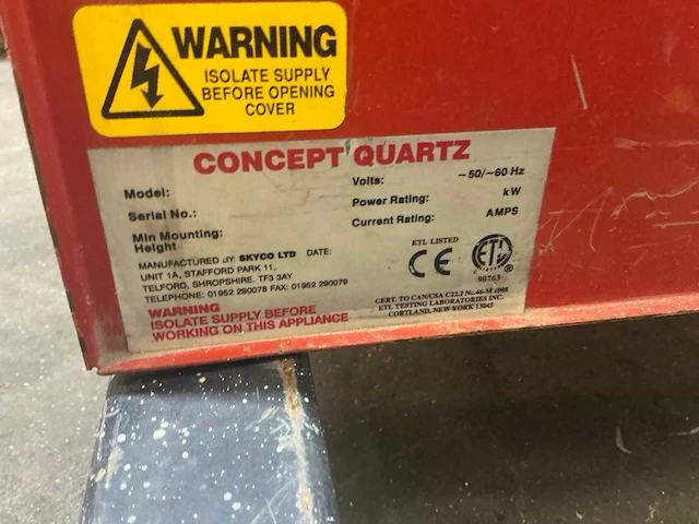 Consert quartz heater - afbeelding 4 van  4