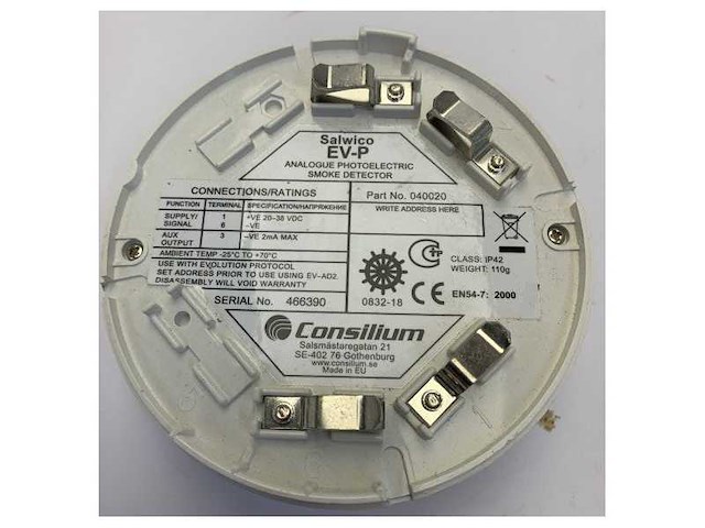 Consilium ev-p optical smoke detector white - - afbeelding 4 van  4