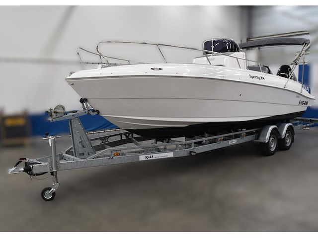 Consoleboot met 2x suzuki df150ap (2021) en kalf 3000-83l boottrailer, esr marine, sporty 24, 2022 - afbeelding 55 van  142