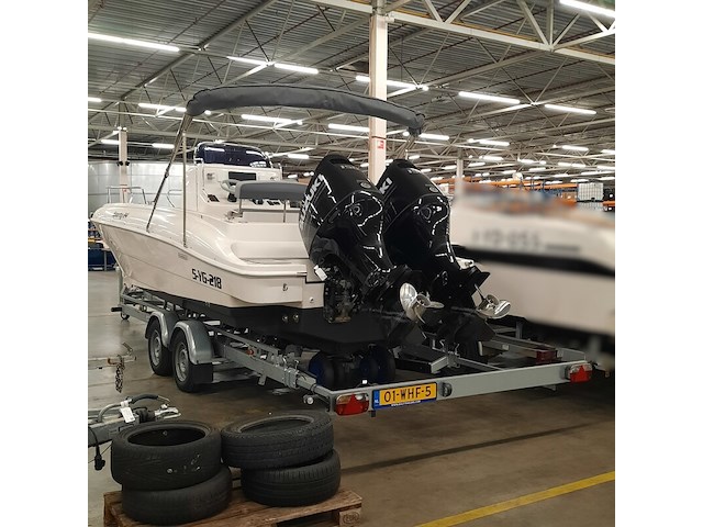 Consoleboot met 2x suzuki df150ap (2021) en kalf 3000-83l boottrailer, esr marine, sporty 24, 2022 - afbeelding 88 van  142