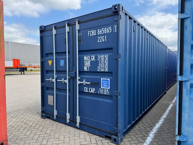 Container - 20 ft one way / ongebruikte zeecontainer - ral 5013 - shipping container - 2020 - afbeelding 1 van  9