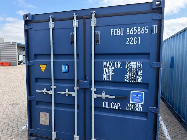 Container - 20 ft one way / ongebruikte zeecontainer - ral 5013 - shipping container - 2020 - afbeelding 2 van  9