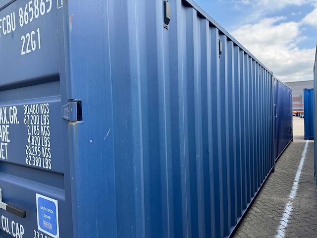 Container - 20 ft one way / ongebruikte zeecontainer - ral 5013 - shipping container - 2020 - afbeelding 4 van  9