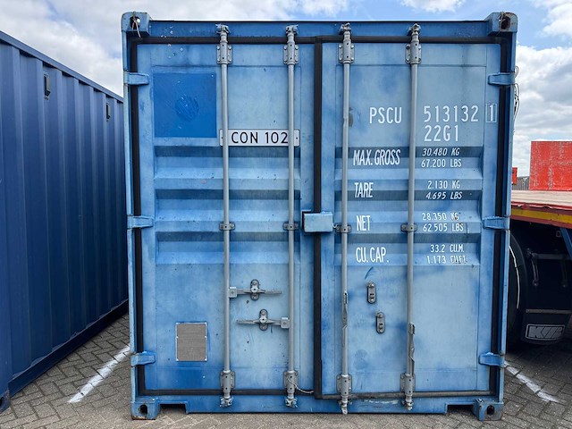 Container - 20 ft zeecontainer - ral 5010 - shipping container - 2006 - afbeelding 1 van  4