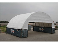 Containeroverkapping / opslagshelter 12x18x4,5 meter / c604015s - afbeelding 3 van  4