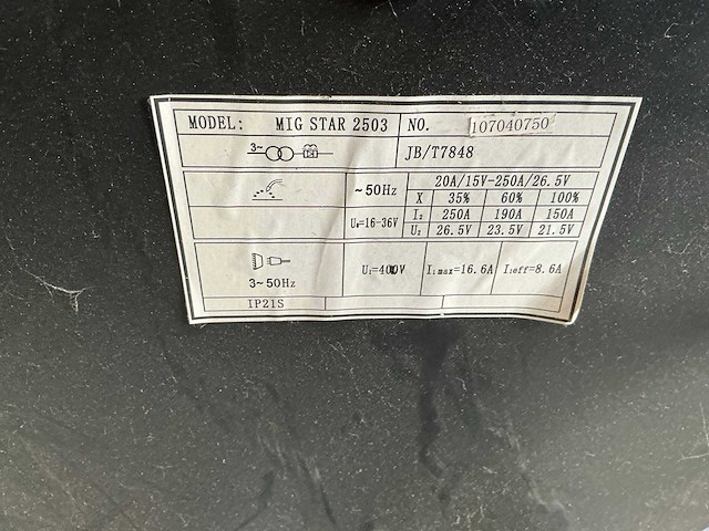 Conti-weld mig star 2503 mig lasapparaat - afbeelding 8 van  8
