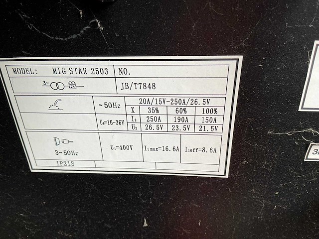 Conti-weld mig star 2503 mig lasapparaat - afbeelding 7 van  7